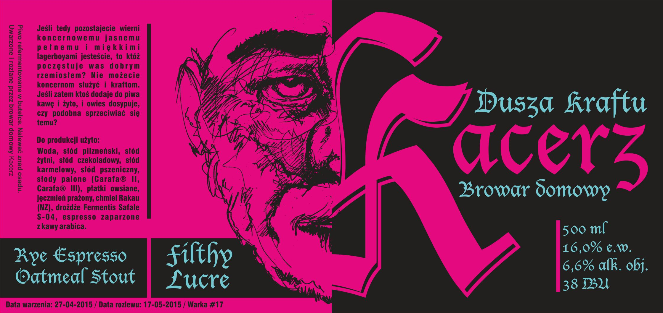 Etykieta warki #17 "Filthy Lucre"